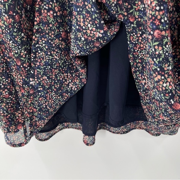 J. Crew Floral Long Sleeve Dress - Navy and Pink - Picture 7 of 12
